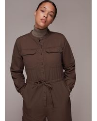 Whistles - Sadie Utility Tie Jumpsuit - Lyst