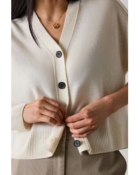 Whistles - Cashmere Button Cardigan - Lyst