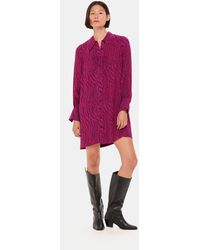 Whistles - Zebra Stripe Collar Dress - Lyst