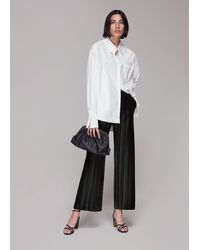 Whistles - Sarai Velvet Pleated Trouser - Lyst