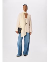 Whistles - Collarless Linen Blazer - Lyst