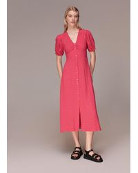 Whistles - Labyrinth Geo Print Midi Dress - Lyst