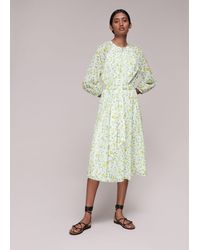 Whistles - Savannah Floral Silk Mix Dress - Lyst