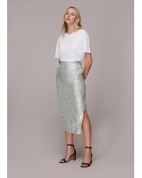 Whistles - Sequin Column Skirt - Lyst
