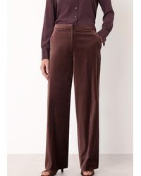 Whistles - Velvet Straight Leg Trouser - Lyst