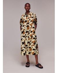 Whistles - Cow Print Shirt Dress - Lyst