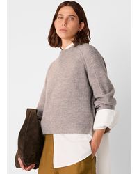 Whistles - Aria Wool Mix Crew Knit - Lyst