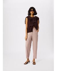 Whistles - Petite Linen Barrel Leg Trouser - Lyst