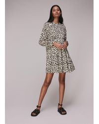Whistles - Giraffe Print Trapeze Dress - Lyst