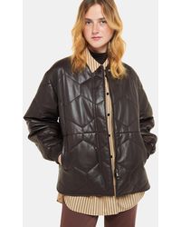 Whistles - Cleo Leather Quilted Jacket - Lyst
