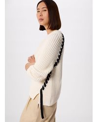 Whistles - Lacing Detail Crew Jumper - Lyst