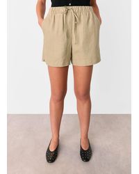 Whistles - Linen Elasticated Short - Lyst