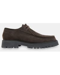 Whistles - Suede Chunky Lace Up Shoe - Lyst
