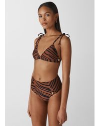Whistles - Zebra Print Bikini Top - Lyst