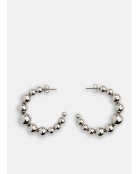 Whistles - Sphere Beaded Large Hoop - Lyst