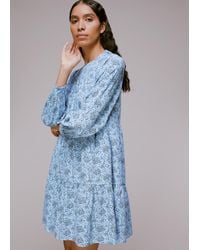 Whistles - Monument Print Trapeze Dress - Lyst