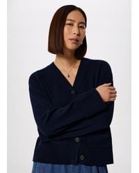 Whistles - Cotton Pocket Detail Cardigan - Lyst