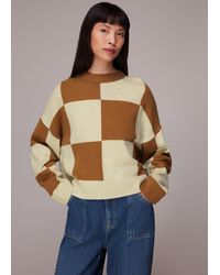 Whistles - Check Wool Blend Jumper - Lyst