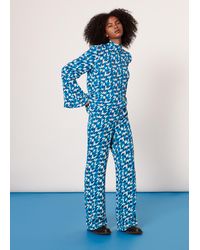 Whistles - Diagonal Diamond Flare Trouser - Lyst