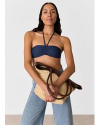 Whistles - Mixed Rib Halter Bikini Top - Lyst
