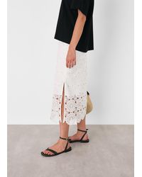 Whistles - Lace Column Midi Skirt - Lyst
