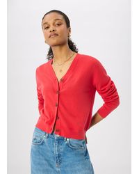 Whistles - V Neck Linen Cardigan - Lyst