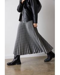 Whistles - Check Pleated Midi Skirt - Lyst