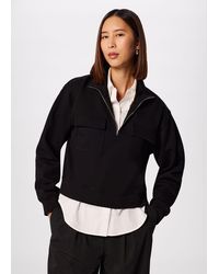 Whistles - Funnel Quarter Zip Sweat - Lyst