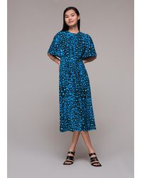 Whistles - Painted Leopard Amelia Dress - Lyst