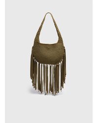 Whistles - Adaline Fringe Crochet Bag - Lyst