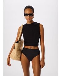 Whistles - Textured Gingham Bikini Bottom - Lyst