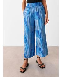 Whistles - Stripe Print Cropped Trouser - Lyst