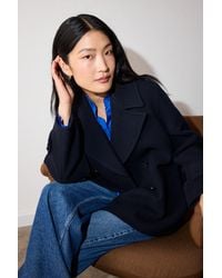 Whistles - Double Breasted Pea Coat - Lyst