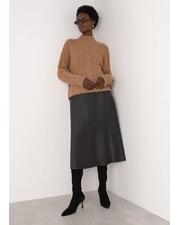 Whistles - Cable Wool Mix Detail Knit - Lyst