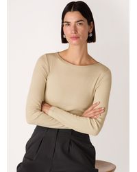 Whistles - Sparkle Rib Jersey Top - Lyst