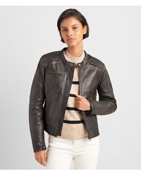 Wilsons Leather Performance Collar Motorcycle Jacket - Black
