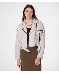 Wilsons Leather - Raquel Oversized Cropped Moto Jacket - Lyst