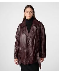 Wilsons Leather - Kim Oversized Leather Moto Jacket - Lyst