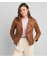 Wilsons Leather - Tracy Asymmetric Moto Genuine Leather Jacket - Lyst