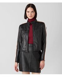 Wilsons Leather - Melissa Leather Jacket With Stripe - Lyst