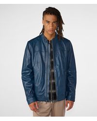 Blue Leather jackets for Men | Lyst