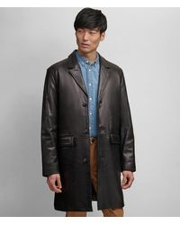 Wilsons Leather Oliver Belted Leather Trench Coat in Black for Men