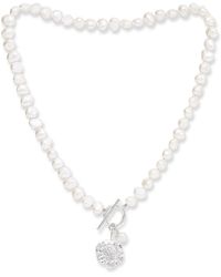 Pearls of the Orient Online - Vita Cultured Freshwater Pearl Necklace With Cherry Blossom Charm - Lyst
