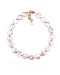 Mineralgems•Studio - Choker With Flat Pearls - Lyst