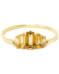 NASI SILVER - Baguette Aaliyah Ring- Citrine - Lyst