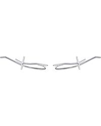 Gold & Honey - Cross Ear Climbers - Lyst