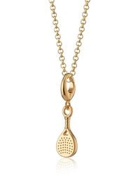 Lily Charmed - Plated Padel Racket Charm Necklace - Lyst