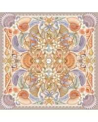 Emily Carter - Neutrals The Shell & Starfish Silk Scarf - Lyst