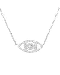 KAMARIA - Evil Eye Necklace With Crystals - Lyst