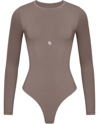 GOD SAVES QUEENS - Second Skin Long Sleeve Crew-Neck Bodysuit Mushroom - Lyst